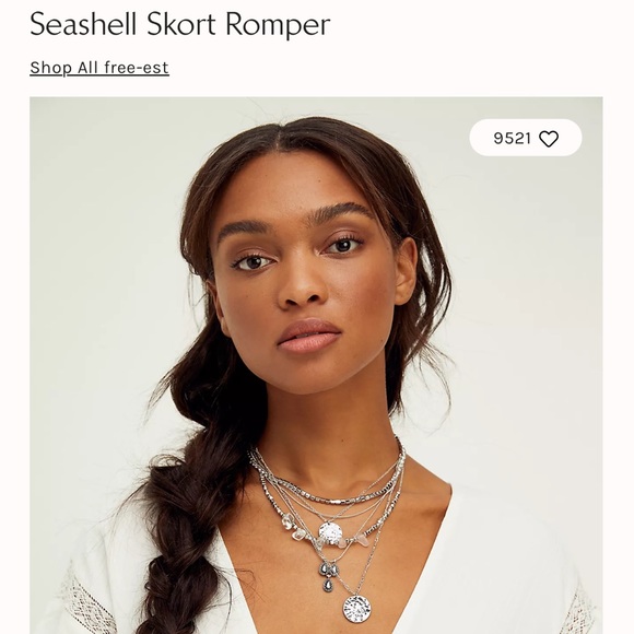 ISO👀 FREE PEOPLE SEASHELL SKORT ROMPER IVORY SIZE XL OR L - Picture 6 of 6